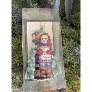 Mouth Blown Hand Painted INGE GLAS Birgit's Christmas Collection Little Caroler